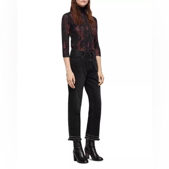 AllSaints Ava stud hem jeans size 29 - Picture 6 of 16